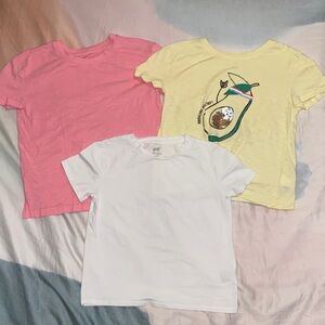 3 Girls Kids Colorful T-Shirt Set Size 12 XL